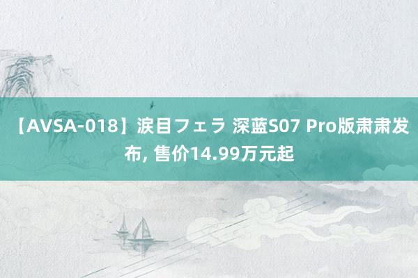 【AVSA-018】涙目フェラ 深蓝S07 Pro版肃肃发布, 售价14.99万元起