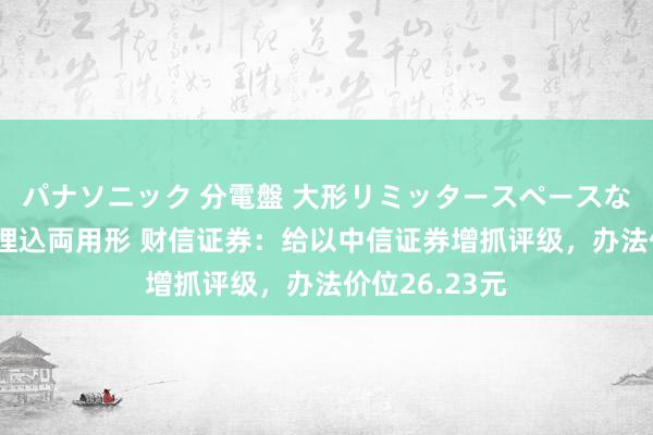 パナソニック 分電盤 大形リミッタースペースなし 露出・半埋込両用形 财信证券：给以中信证券增抓评级，办法价位26.23元