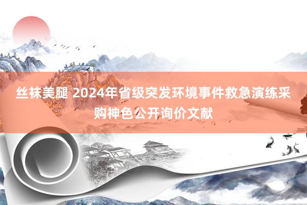 丝袜美腿 2024年省级突发环境事件救急演练采购神色公开询价文献