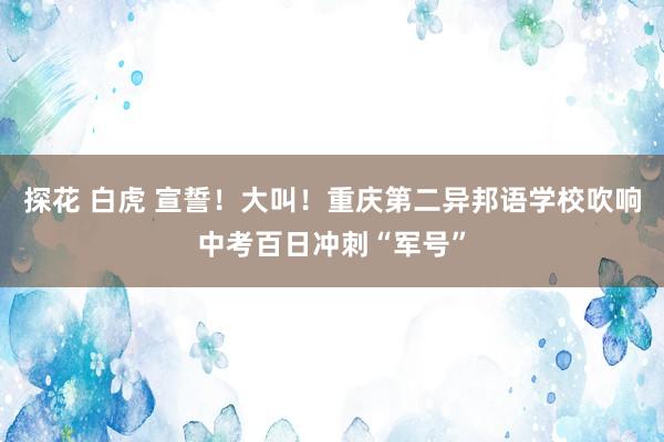 探花 白虎 宣誓！大叫！重庆第二异邦语学校吹响中考百日冲刺“军号”